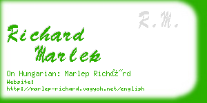 richard marlep business card